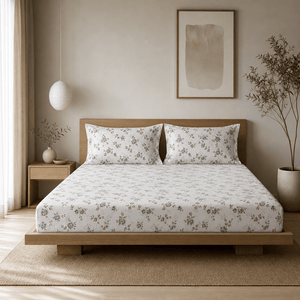 Vivienne Vintage Rose Garden 300TC Cotton Bed Sheet - Home Artisan