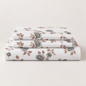 Vivienne Vintage Rose Garden 300TC Cotton Bed Sheet - Home Artisan