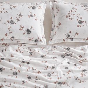 Vivienne Vintage Rose Garden 300TC Cotton Bed Sheet - Home Artisan