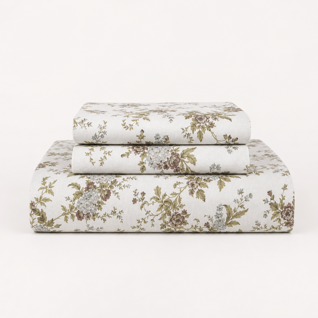 Marie Cottage Wildflowers 300TC Cotton Bed Sheet - Home Artisan