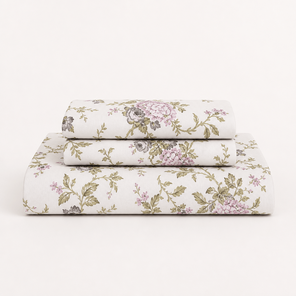 Eleanor Cottage Wildflowers 300TC Cotton Bed Sheet - Home Artisan