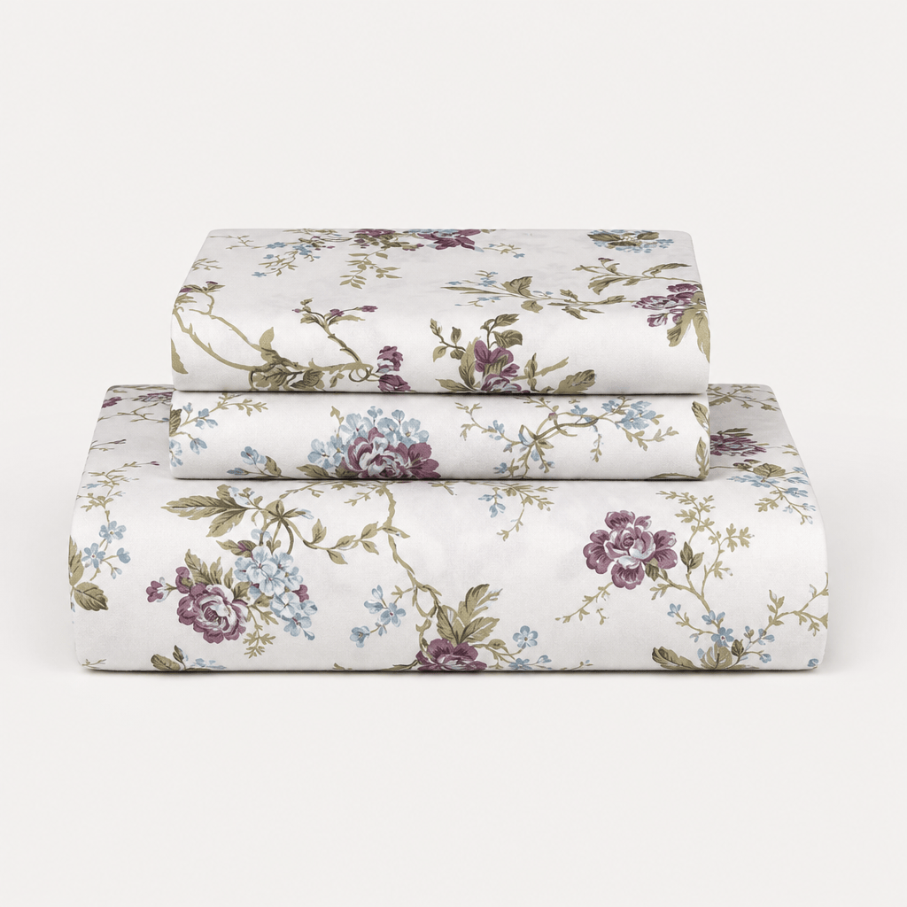 Kendra Cottage Wildflowers 300TC Cotton Bed Sheet - Home Artisan