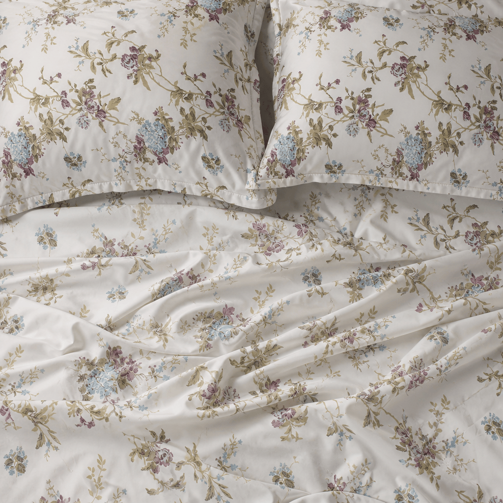 Kendra Cottage Wildflowers 300TC Cotton Bed Sheet - Home Artisan