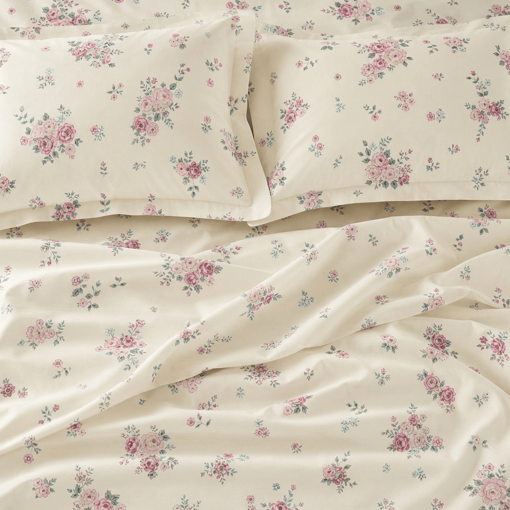 Sienna Vintage Floral Garden 400TC Cotton Bed Sheet - Home Artisan