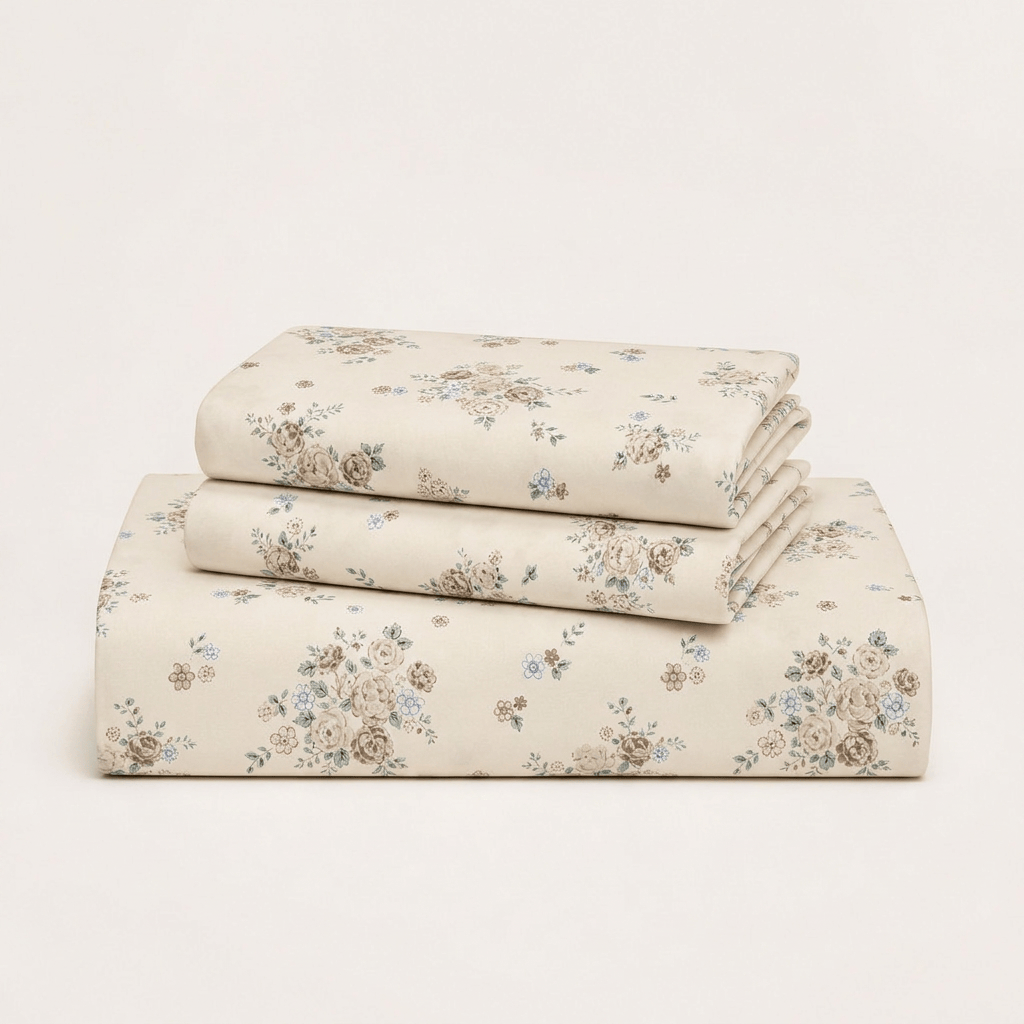 Kenneth Vintage Floral Garden 400TC Cotton Bed Sheet - Home Artisan