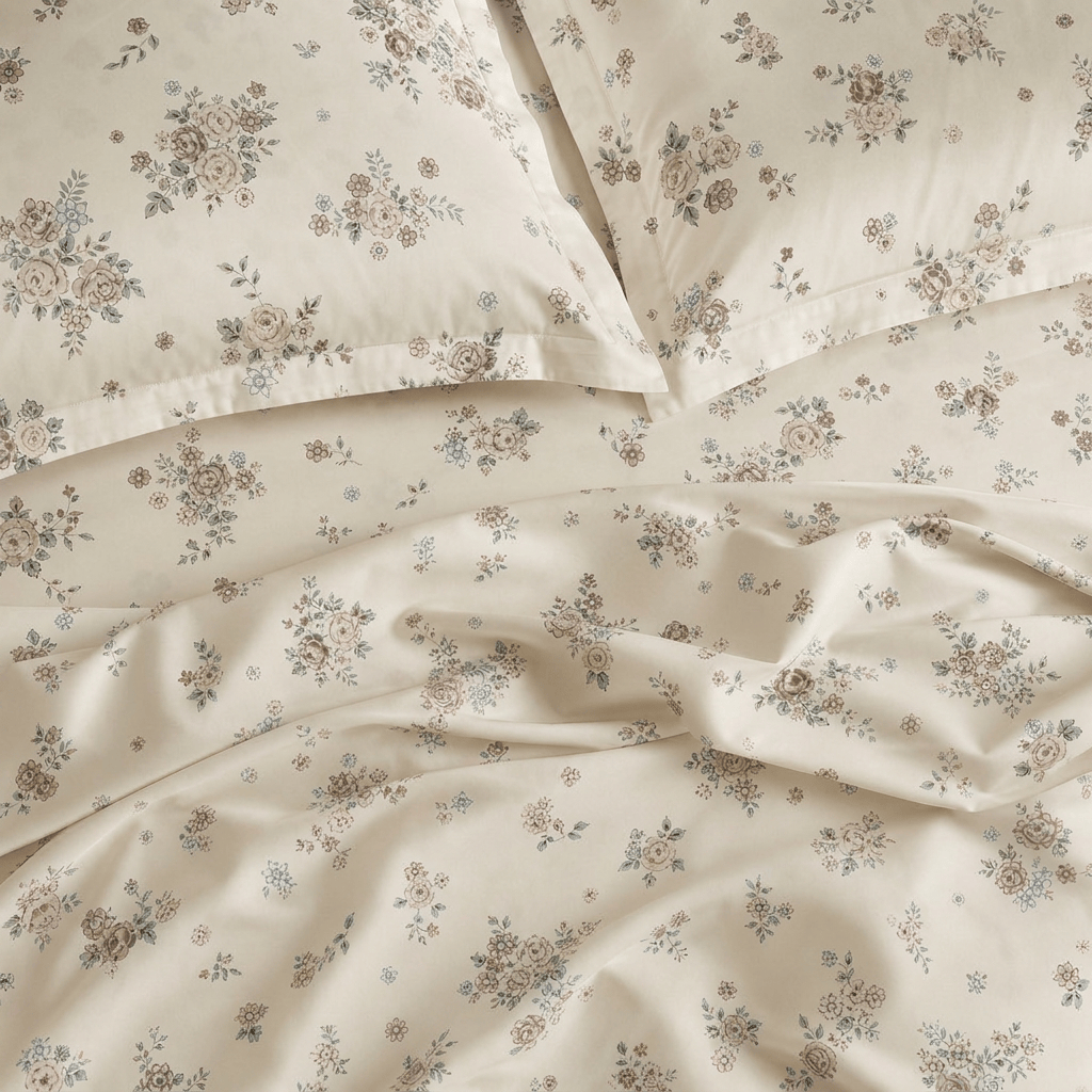 Kenneth Vintage Floral Garden 400TC Cotton Bed Sheet - Home Artisan