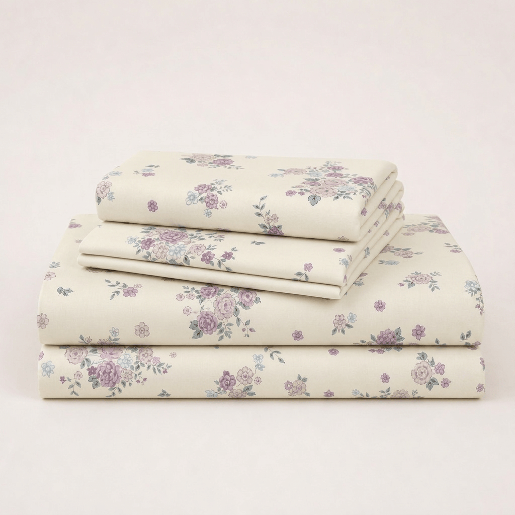 Pauline Vintage Floral Garden 400TC Cotton Bed Sheet - Home Artisan