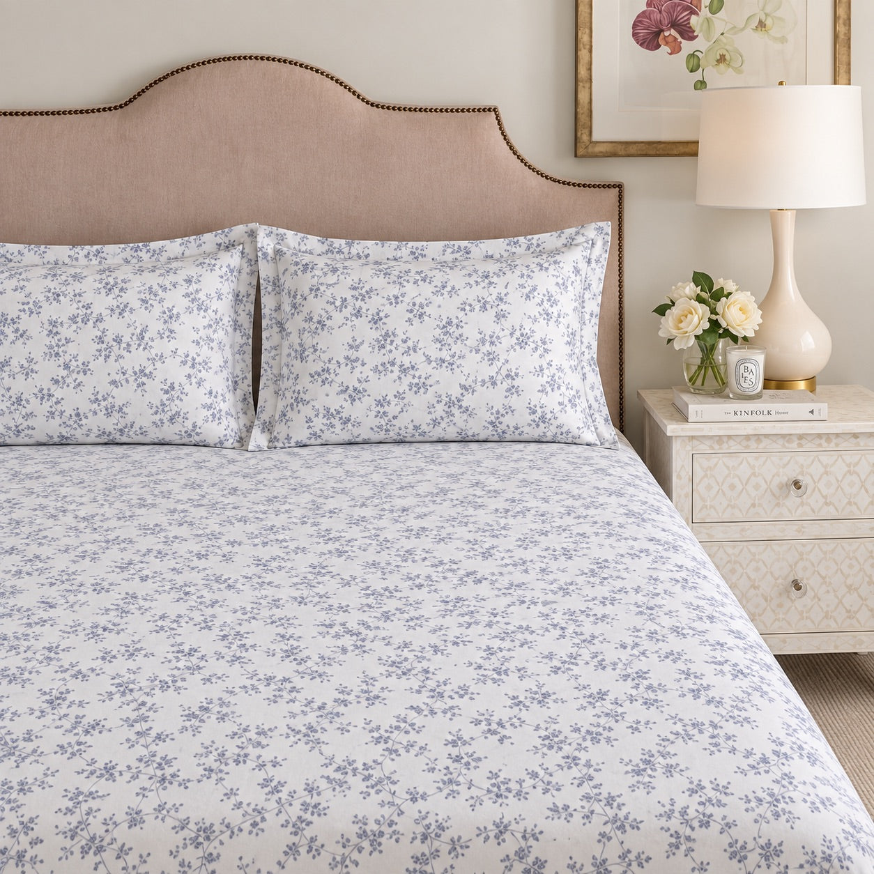 Ashwood Whisper Floral 300TC Cotton Bedsheet
