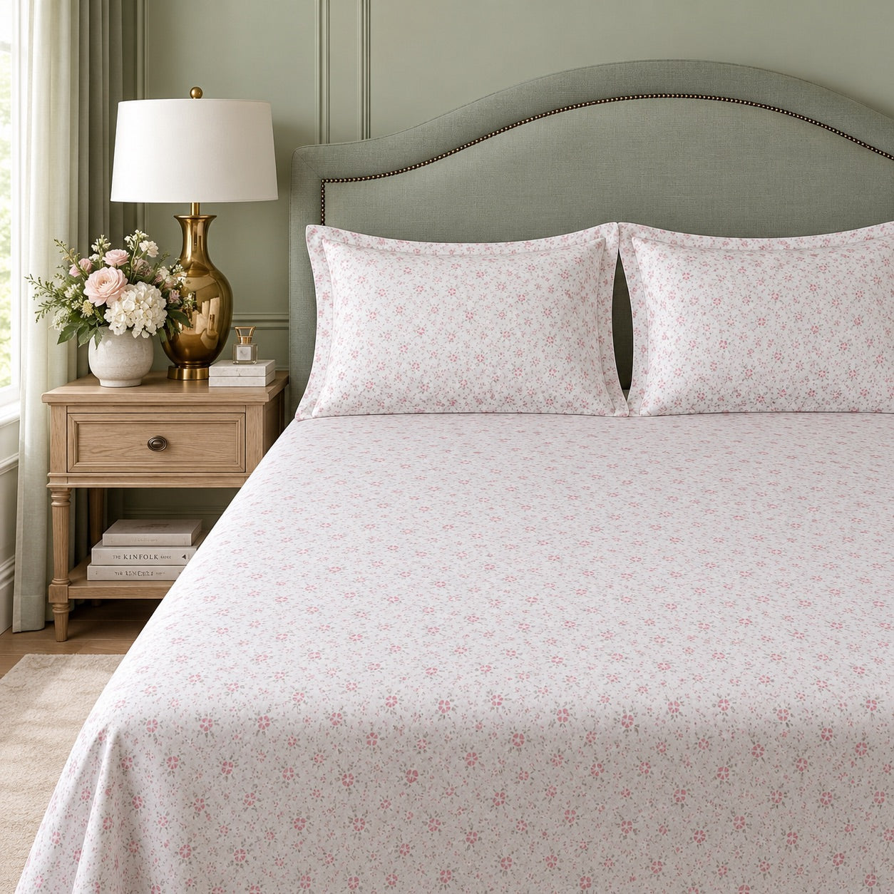Cedar Bloom Floral 300TC Cotton Bedsheet