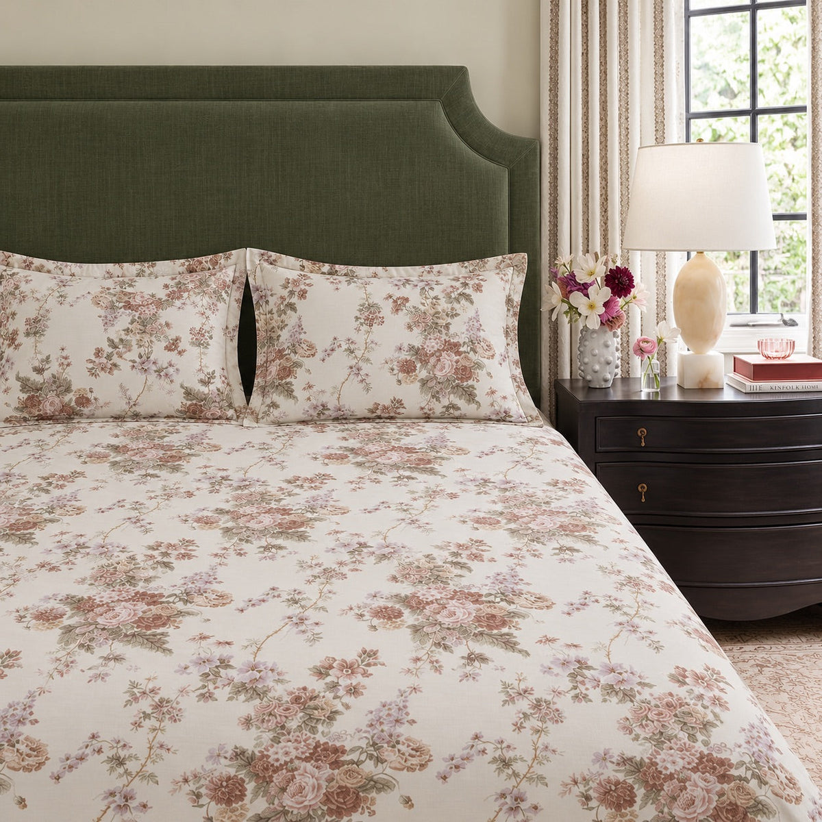 Fernwood Vintage Bouquet 300TC Cotton Bedsheet