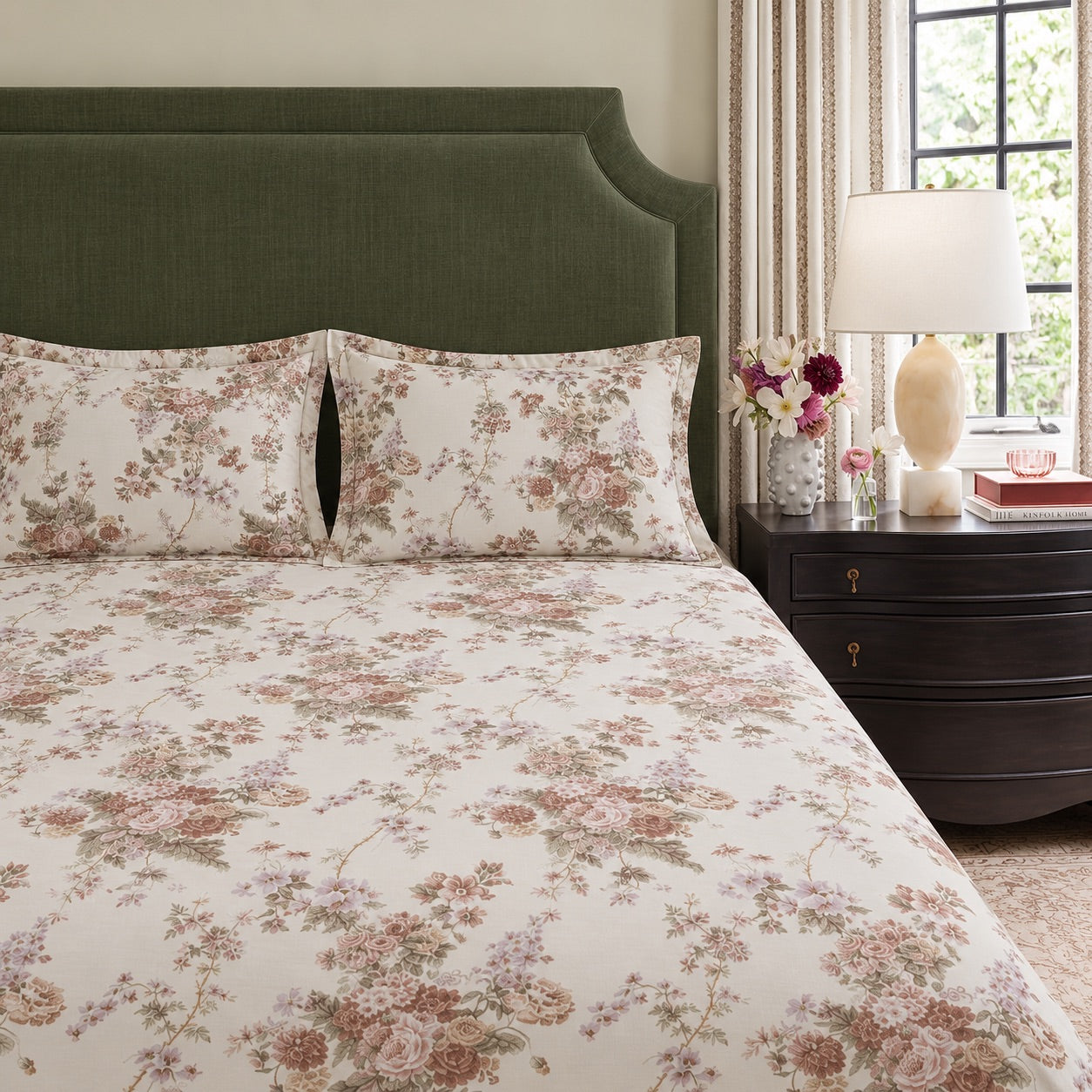 Fernwood Vintage Bouquet 300TC Cotton Bedsheet