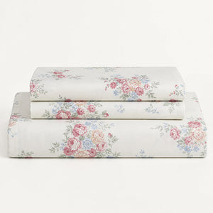 Gardenia Rose Bouquet 300TC Cotton Bedsheet - Home Artisan