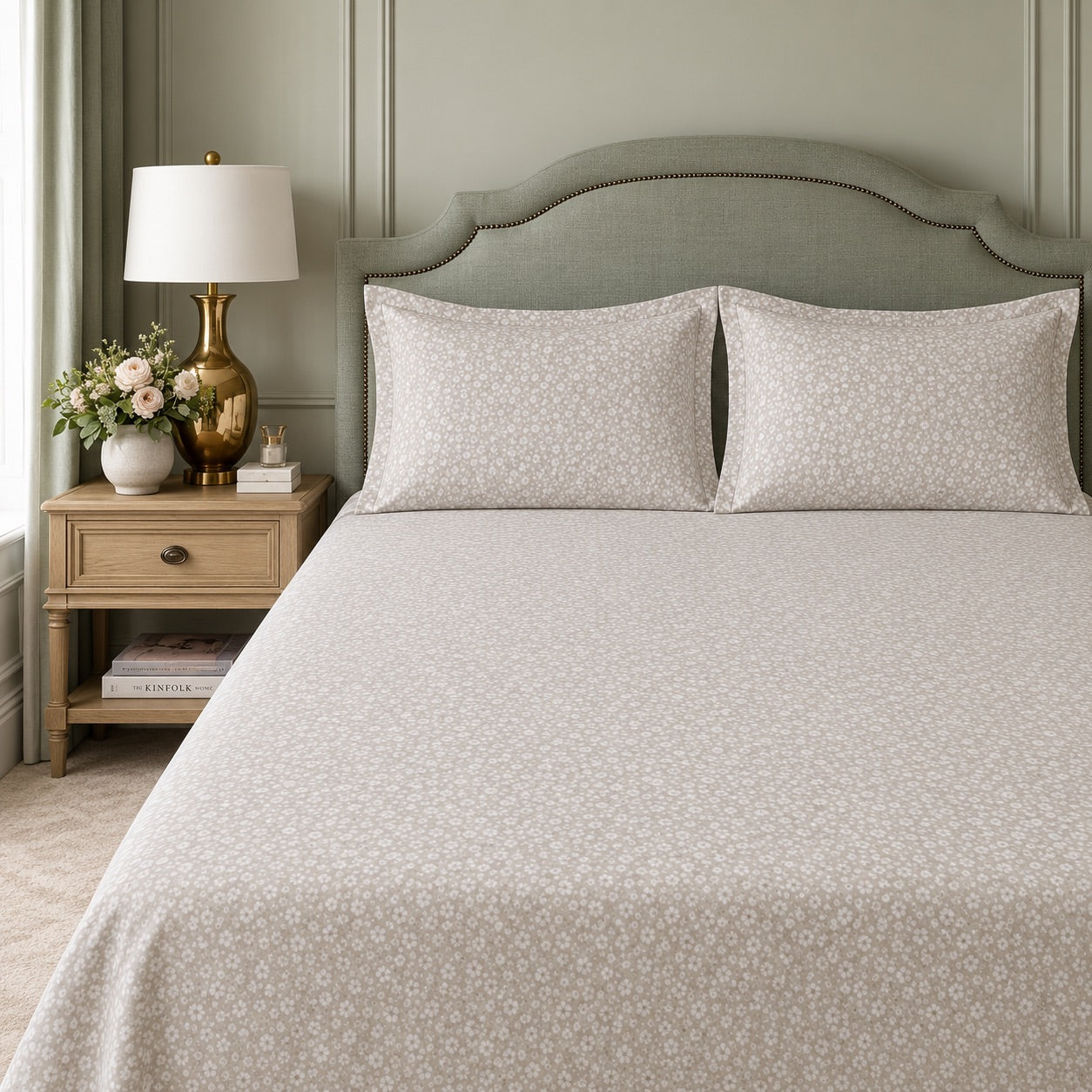 Heather Ditsy Floral 300TC Cotton Bedsheet