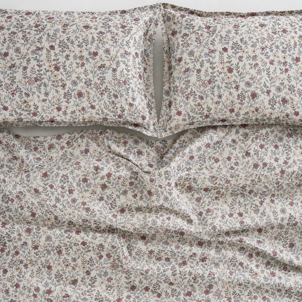 Luna Petal Floral 300TC Cotton Bedsheet - Home Artisan