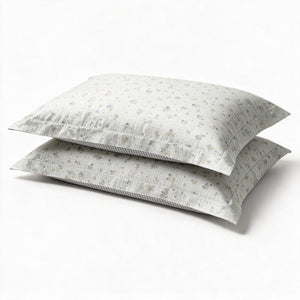 Nordic Snow Blossom 300TC Cotton Bedsheet - Home Artisan
