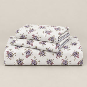Azalea Lilac Bouquet Bed Sheet - Home Artisan