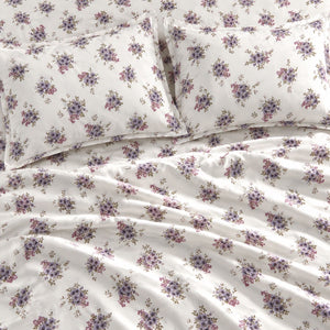 Azalea Lilac Bouquet Bed Sheet - Home Artisan