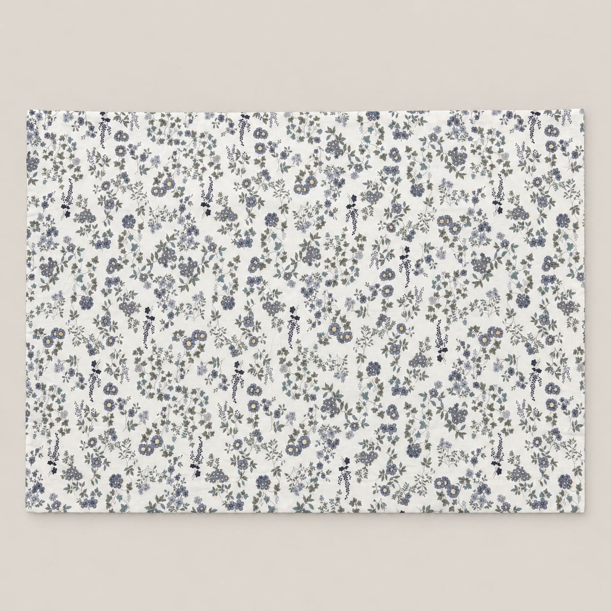 Aster Slate Blue Floral Bed Sheet - Home Artisan
