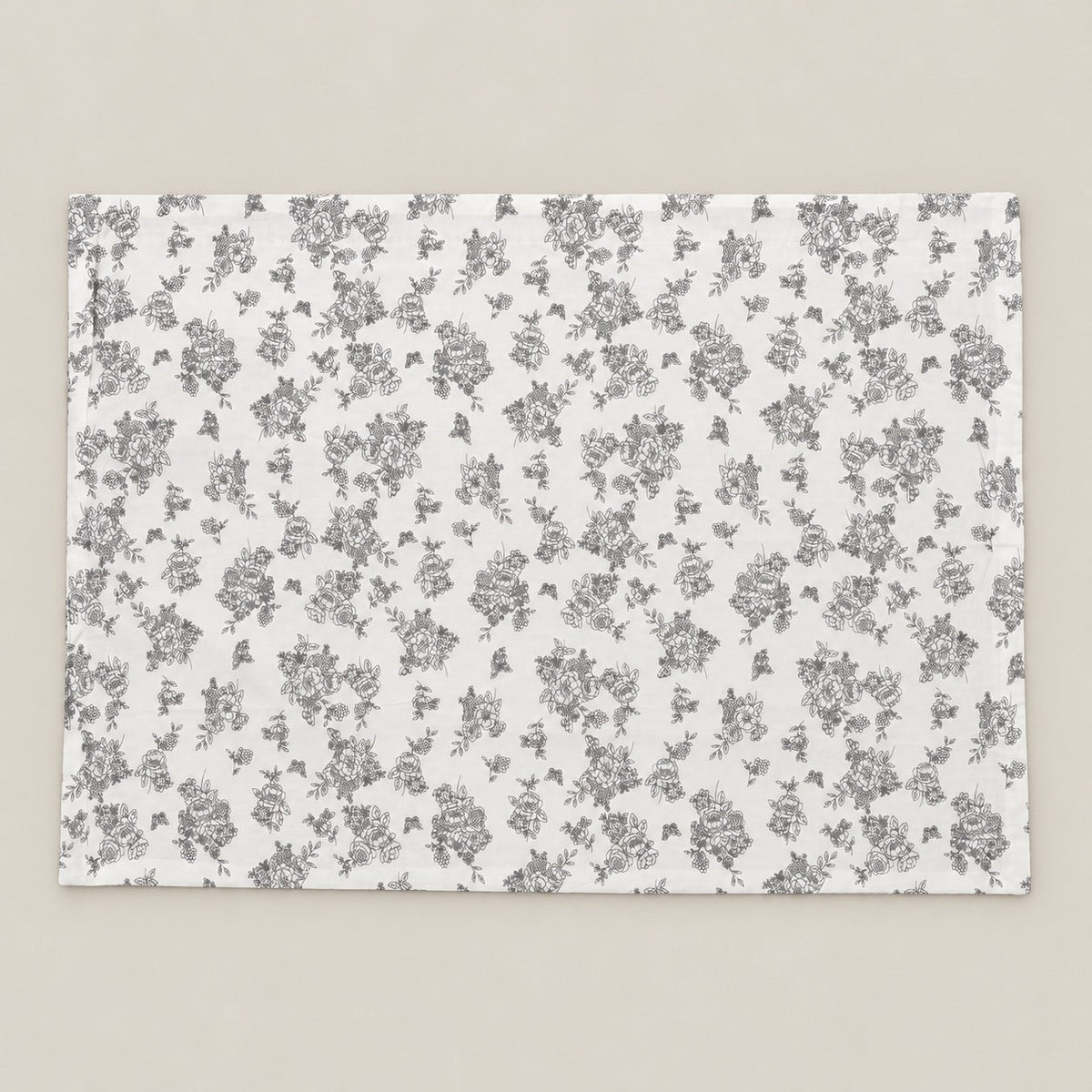 Dahlia Grey Garden Bouquet Bed Sheet - Home Artisan