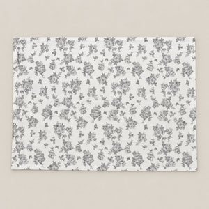 Dahlia Grey Garden Bouquet Bed Sheet - Home Artisan