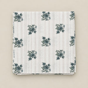 Rosamund Teal Bouquet 250TC Cotton Percale Super King Bed Sheet - Home Artisan