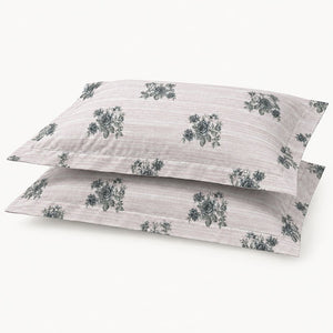 Rosamund Teal Bouquet 250TC Cotton Percale Super King Bed Sheet - Home Artisan