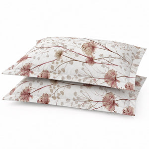 Achillea Peach Meadow Floral 250TC Cotton Percale Super King Bed Sheet - Home Artisan