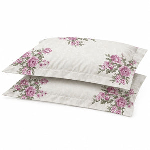 Petunia Pink Rose Bouquet 250TC Cotton Percale Super King Bed Sheet - Home Artisan