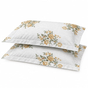 Petunia Yellow Rose Bouquet 250TC Cotton Percale Super King Bed Sheet - Home Artisan