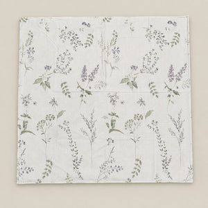 Lavender Ivory Meadow Sprig 300TC Pure Cotton Sateen Bed Sheet - Home Artisan