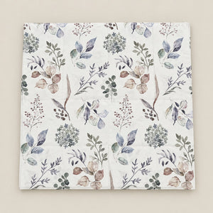 Salvia Multicolour Botanical Sprig 300TC Pure Cotton Sateen Bed Sheet - Home Artisan