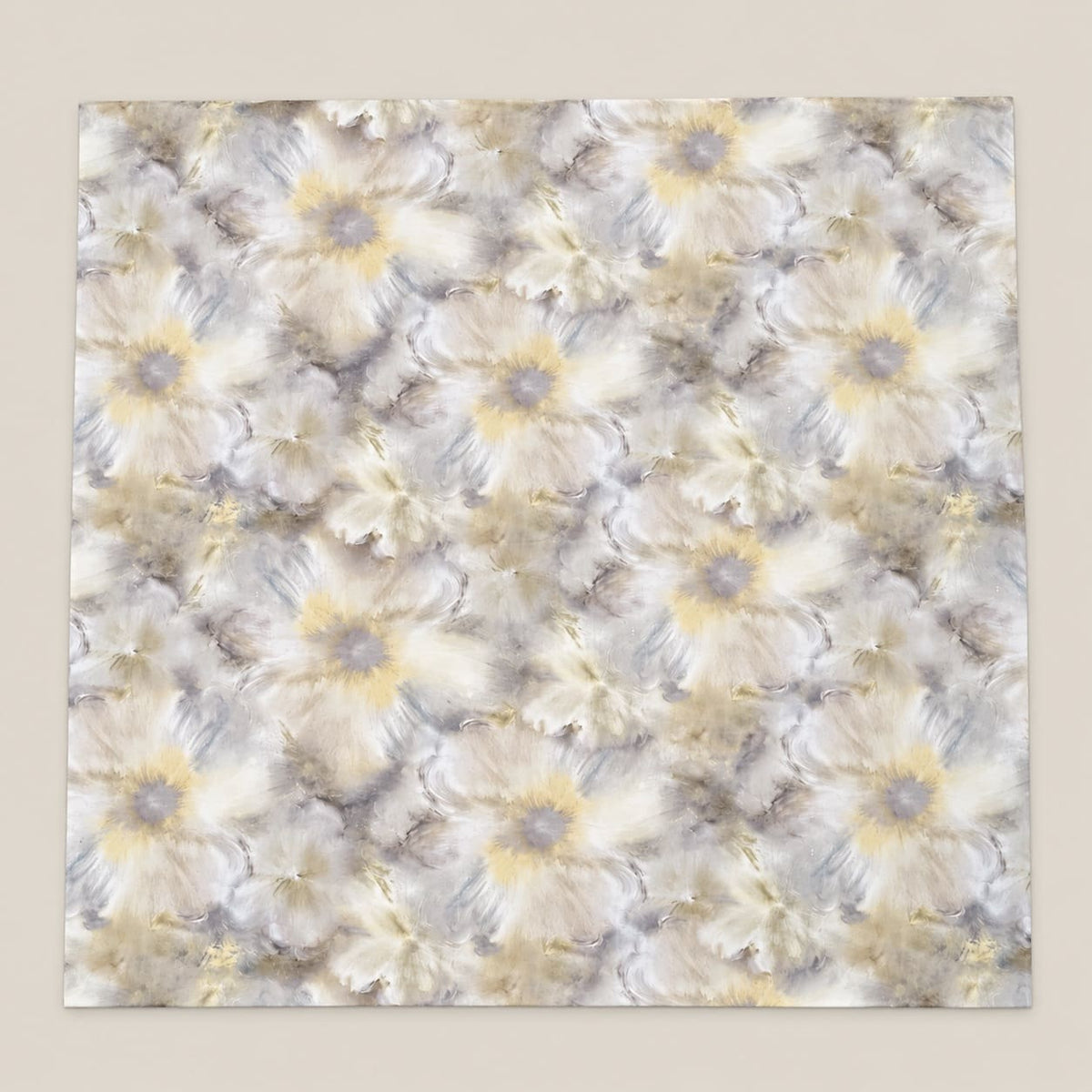Daisy Butter Yellow Watercolour Floral 300TC Pure Cotton Sateen Bed Sheet - Home Artisan