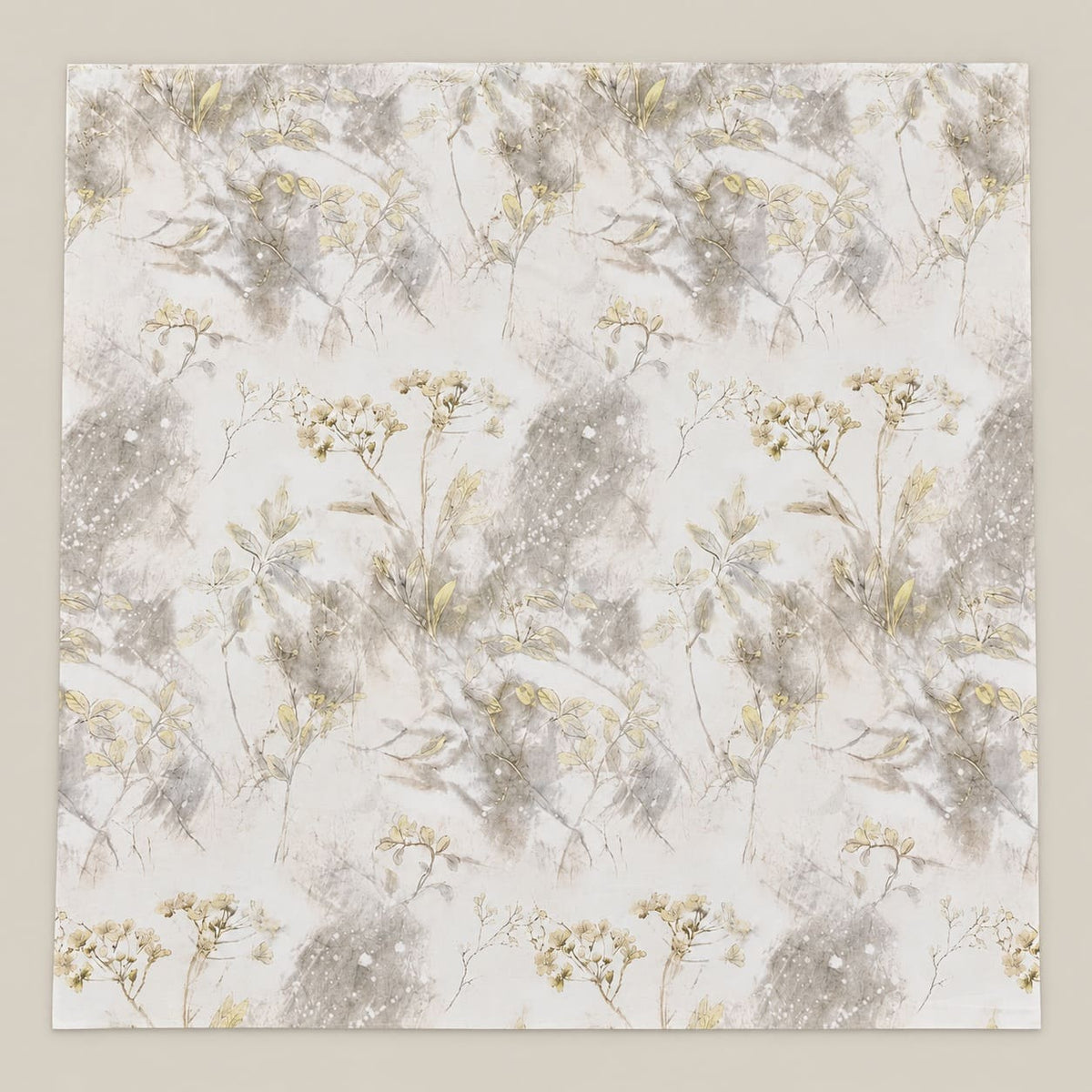 Yarrow Ivory Meadow Botanical 300TC Pure Cotton Sateen Bed Sheet - Home Artisan