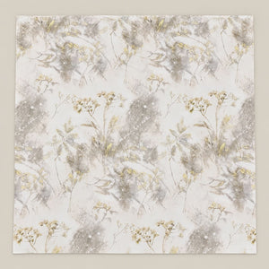 Yarrow Ivory Meadow Botanical 300TC Pure Cotton Sateen Bed Sheet - Home Artisan