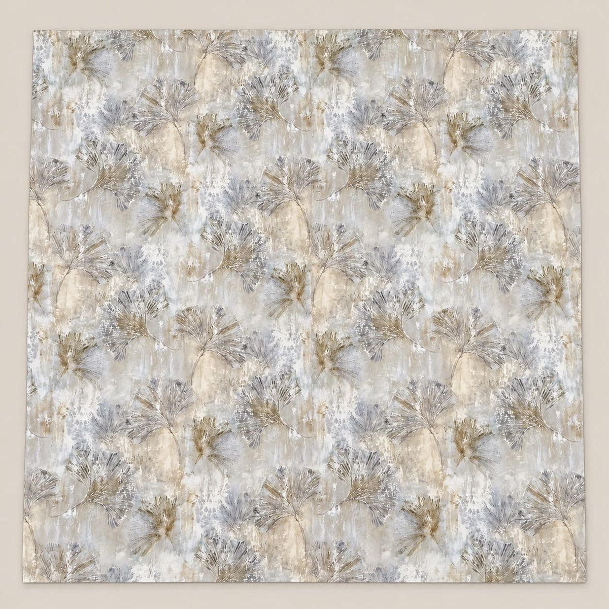 Astrantia Blue-Grey Abstract Botanical 300TC Pure Cotton Sateen Bed Sheet - Home Artisan