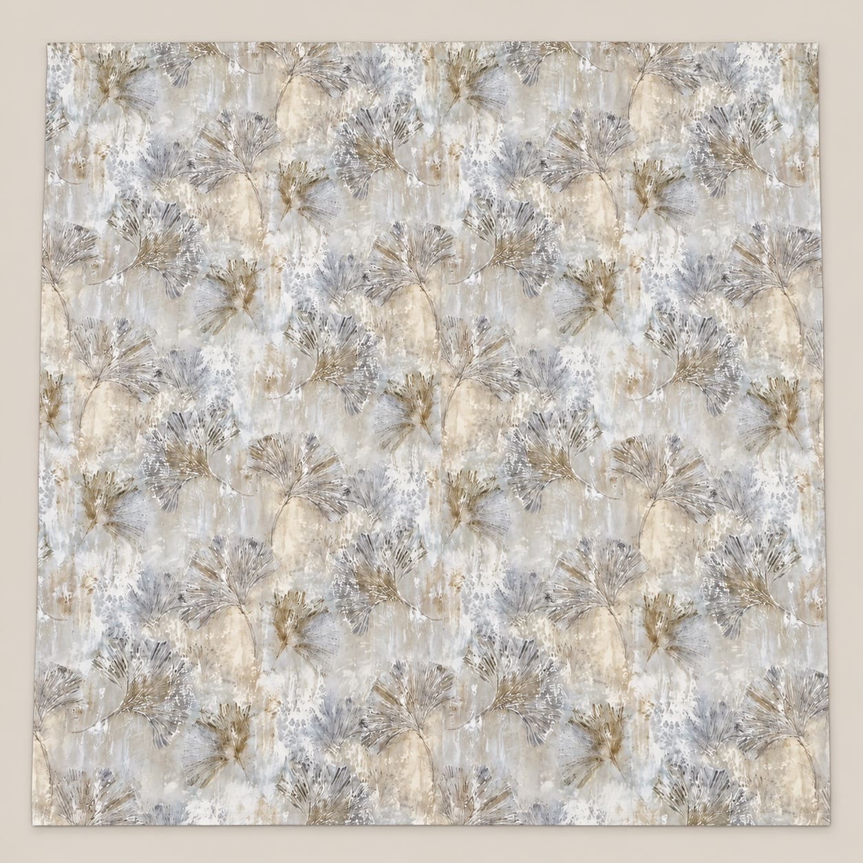 Astrantia Blue-Grey Abstract Botanical 300TC Pure Cotton Sateen Bed Sheet - Home Artisan