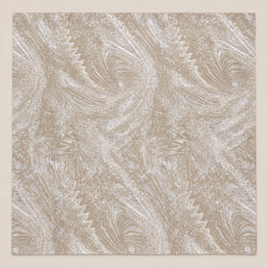 Fleur Taupe Abstract Swirl 300TC Pure Cotton Sateen Bed Sheet - Home Artisan