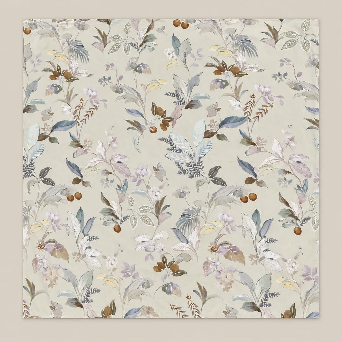 Lantana Pastel Botanical & Berry 300TC Pure Cotton Sateen Bed Sheet - Home Artisan