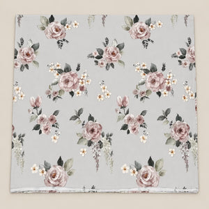 Rosina Grey & Blush Rose Tencel Jacquard Bed Sheet - Home Artisan