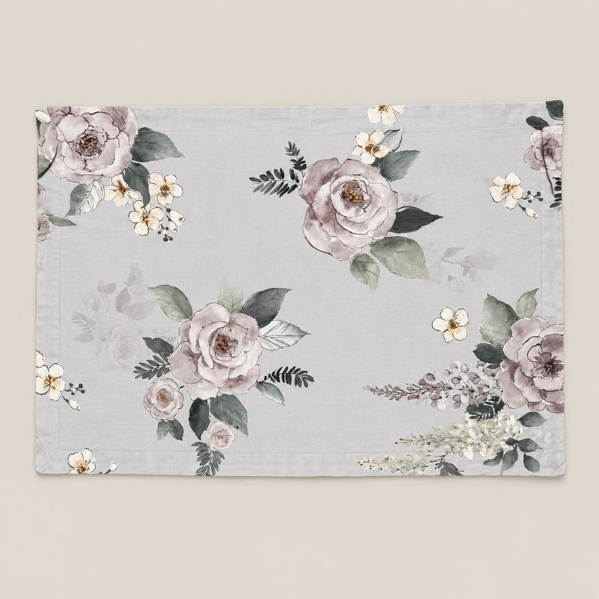 Rosina Grey & Blush Rose Tencel Jacquard Bed Sheet - Home Artisan