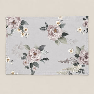 Rosina Grey & Blush Rose Tencel Jacquard Bed Sheet - Home Artisan