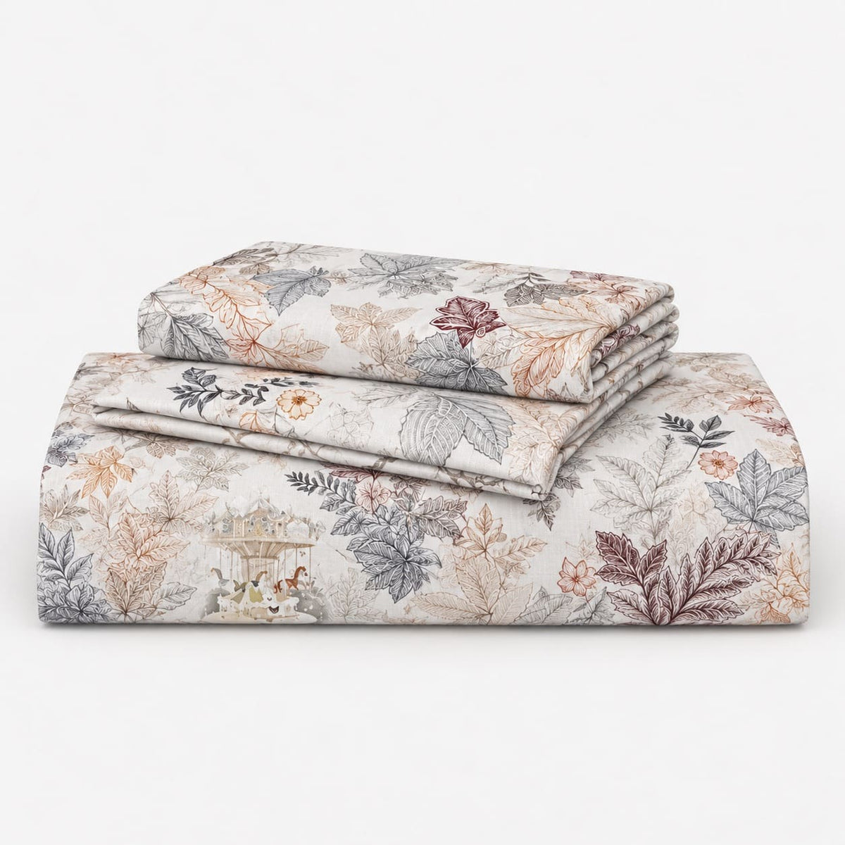 Amaranth Pastel Botanical Garden Tencel Jacquard Bed Sheet - Home Artisan