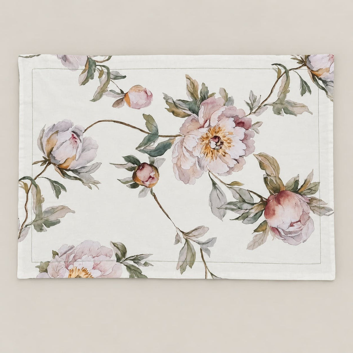 Eglantine Blush Trailing Floral Tencel Jacquard Bed Sheet - Home Artisan
