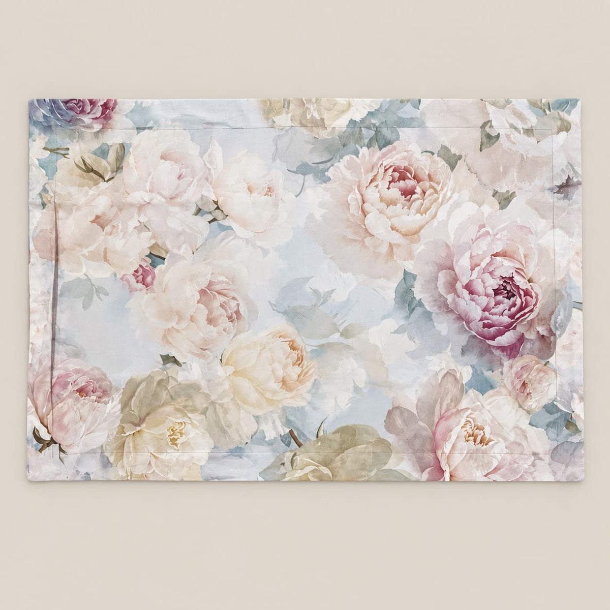 Floriana Pastel Rose Garden Tencel Jacquard Bed Sheet - Home Artisan
