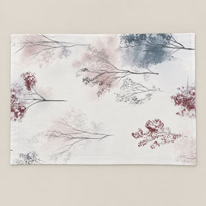 Astilbe Teal & Burgundy Meadow Tencel Jacquard Bed Sheet - Home Artisan