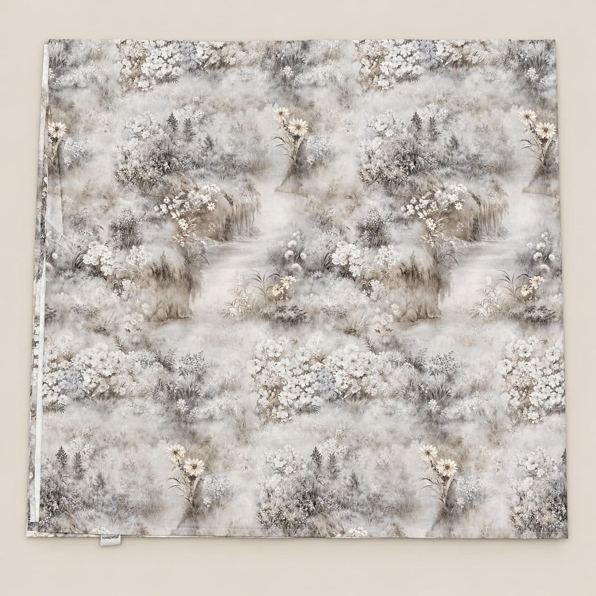 Gypsophila Mist Grey Floral Tencel Jacquard Bed Sheet - Home Artisan