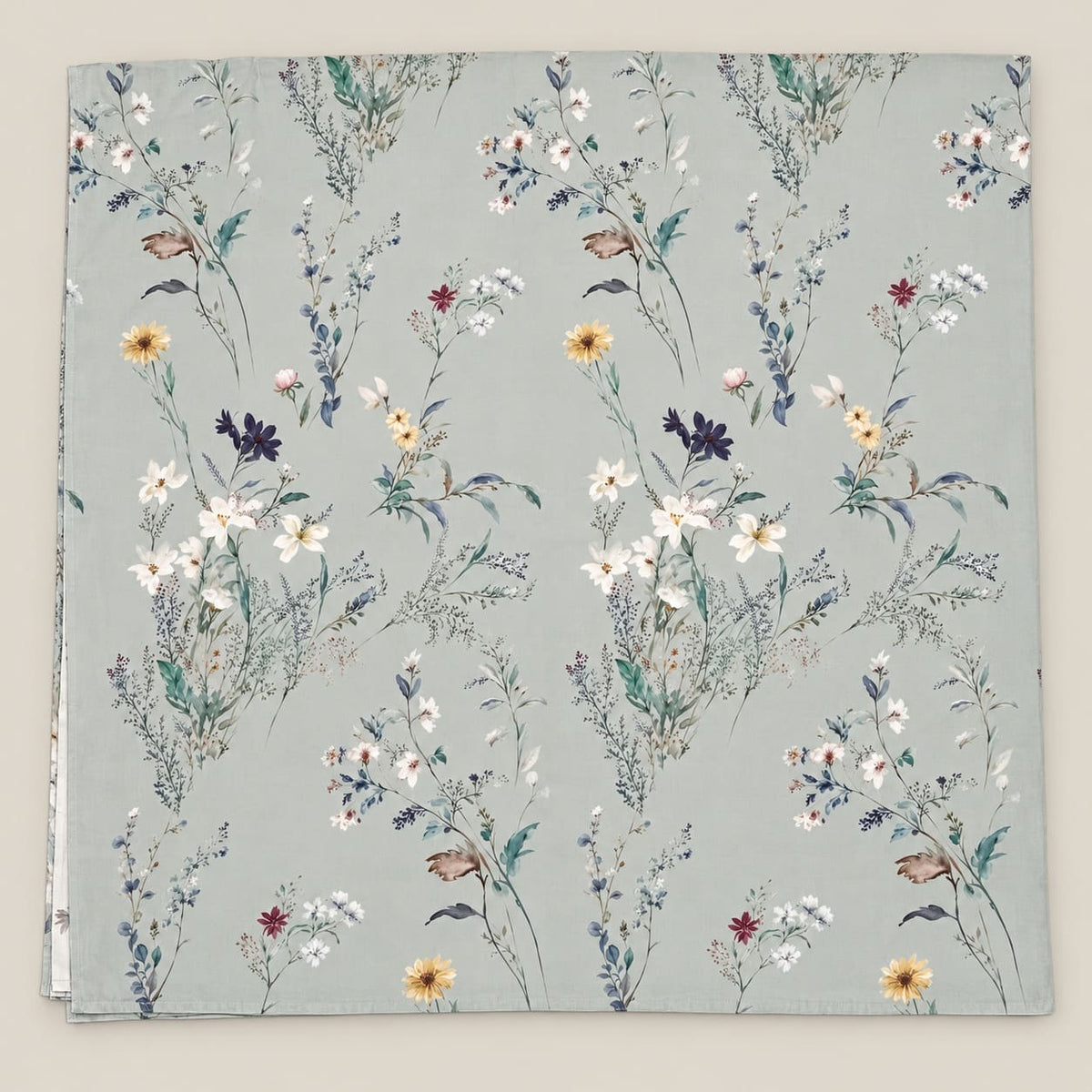 Scabiosa Sage Wildflower Tencel Jacquard Bed Sheet - Home Artisan