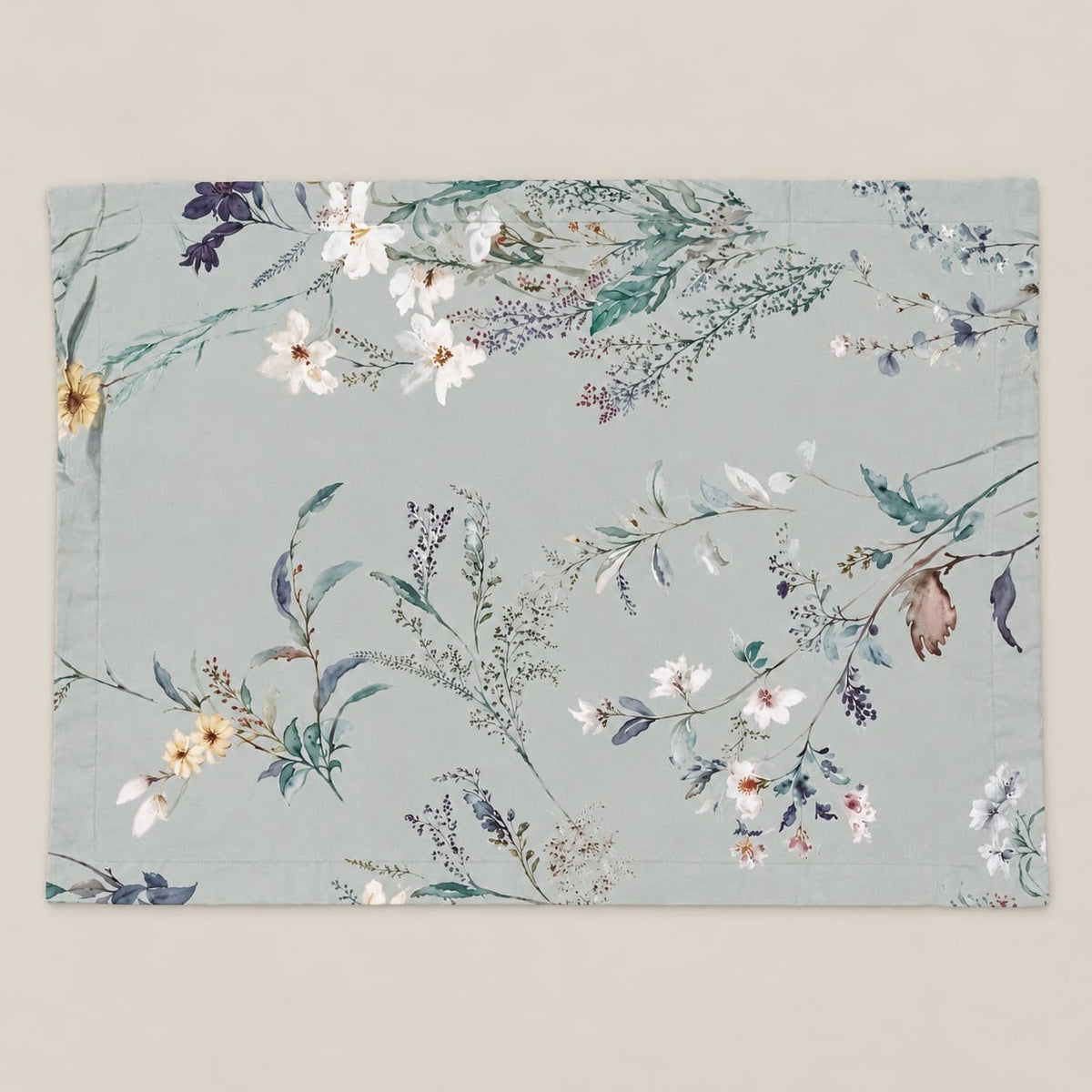 Scabiosa Sage Wildflower Tencel Jacquard Bed Sheet - Home Artisan