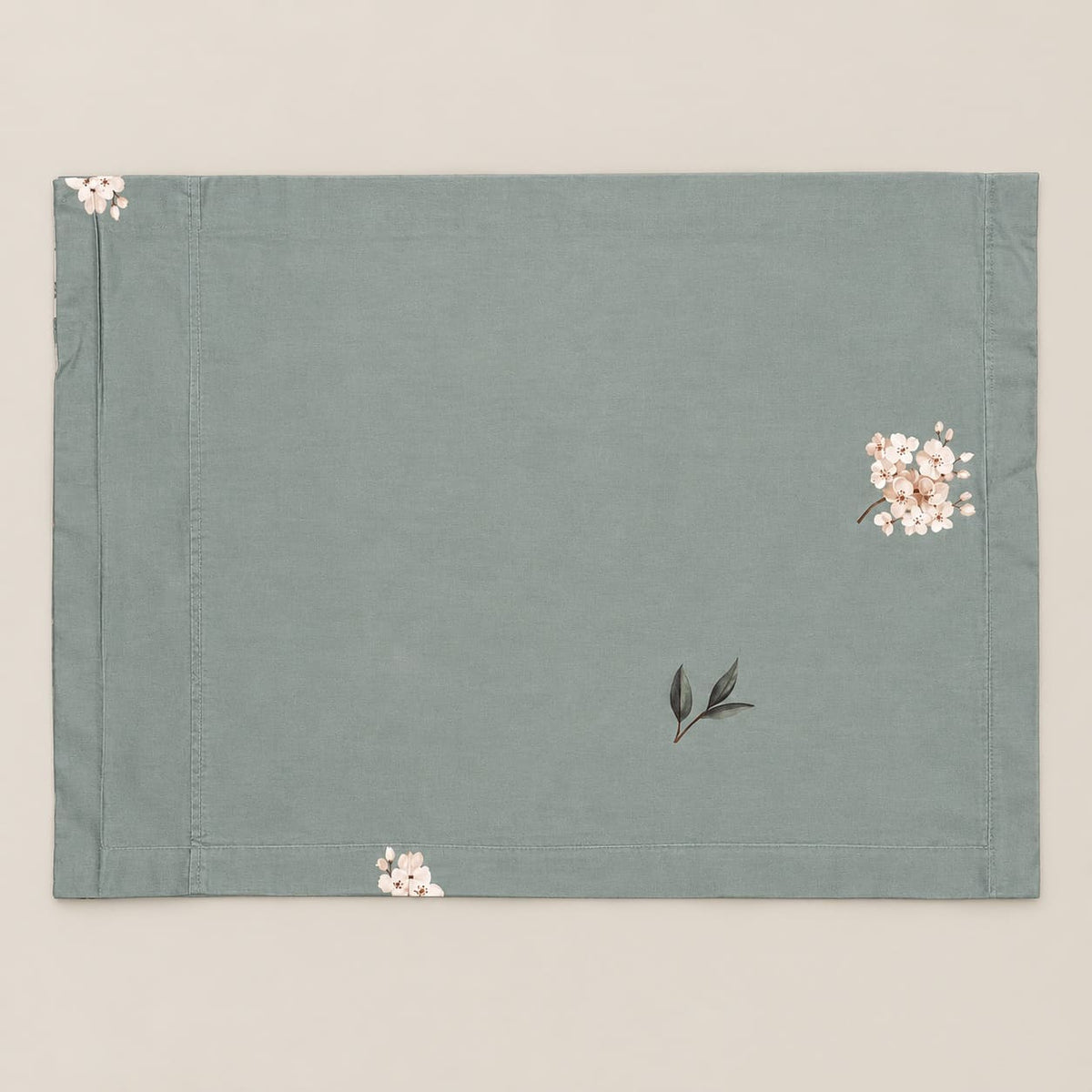 Scabiosa Sage Wildflower Tencel Jacquard Bed Sheet - Home Artisan