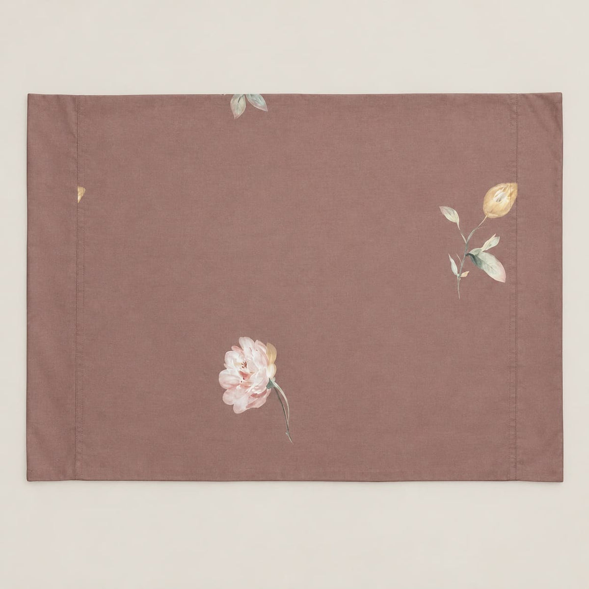 Marigold Peach & Ochre Garden Tencel Jacquard Bed Sheet - Home Artisan